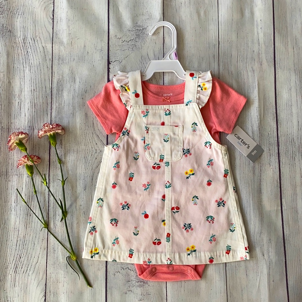 Carter’s NWT 9 Months Baby Dress and Onesie Set